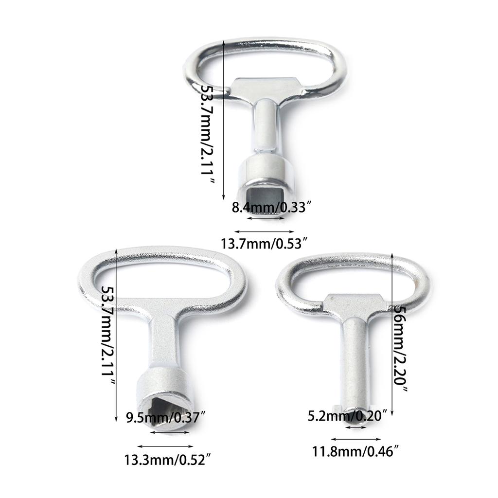 Plumbing Key Wrench Triangle/Square/Round Key Electric Cabinet Lock Elevator Door Key Distribution Box Valve Key
