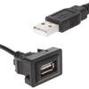 1x Car Dash Flush Mount USB Port Panel Extension Cable Adapter For Toyota Camry