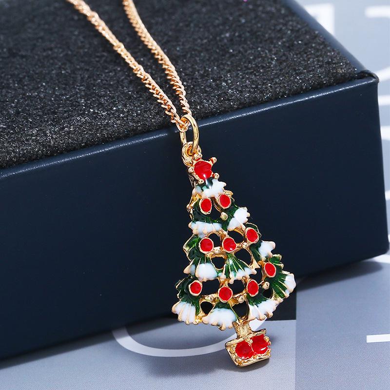 

Christmas Set Eco-friendly Earrings Popular Christmas Holiday Accessories Christmas Tree Pendant Earrings