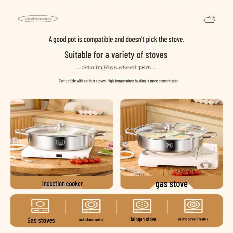 Duanyun Food Grade Stainless Steel Hot Pot