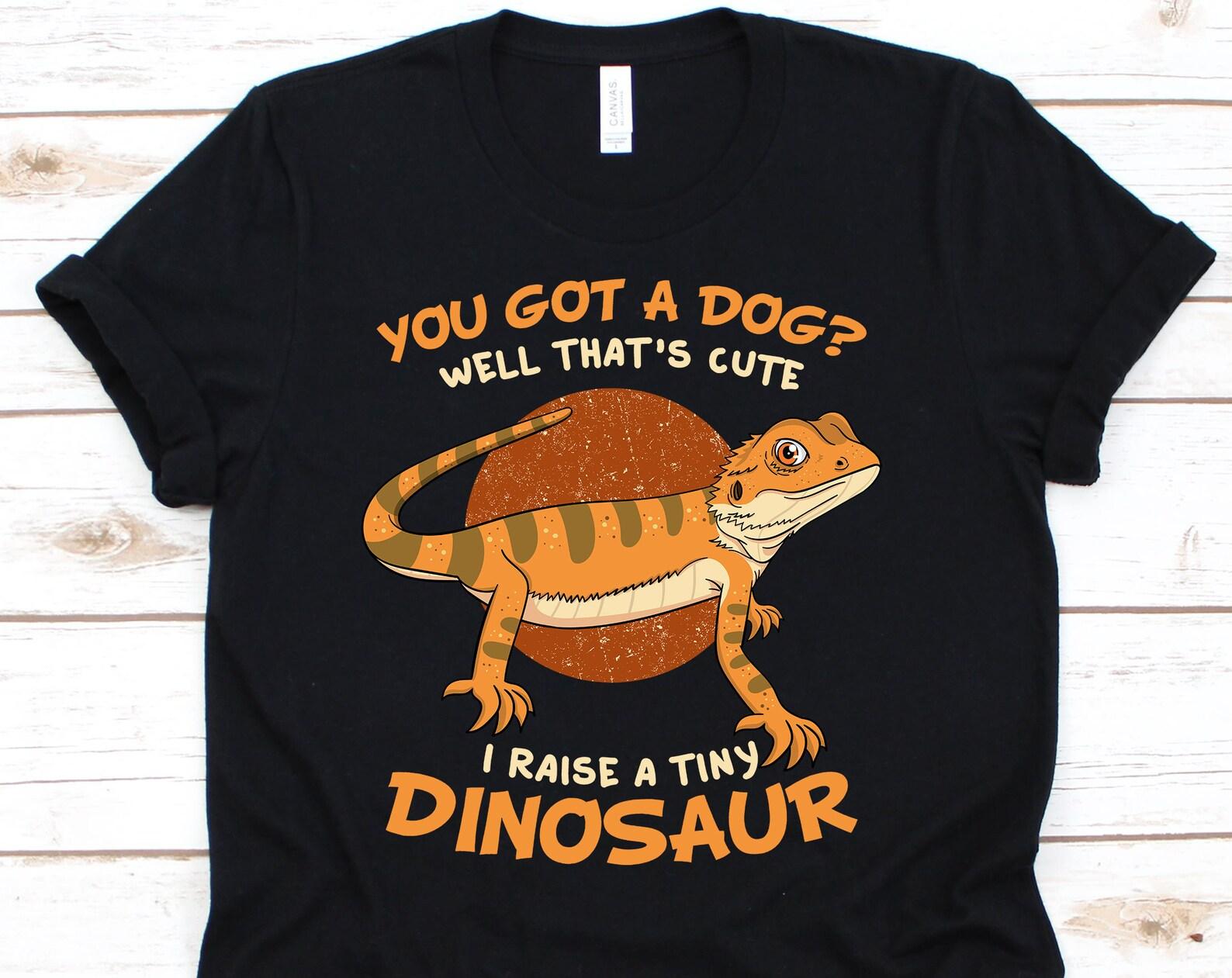 I Raise A Tiny Dinosaur Shirt, Bearded Dragon Lover Gift For Men Women, Cute Reptile Tshirt For Bearded Dragon Owner, Bearded Dragon Mom Dad S
