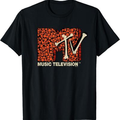 MTV Schädel gefülltes Logo T-Shirt
