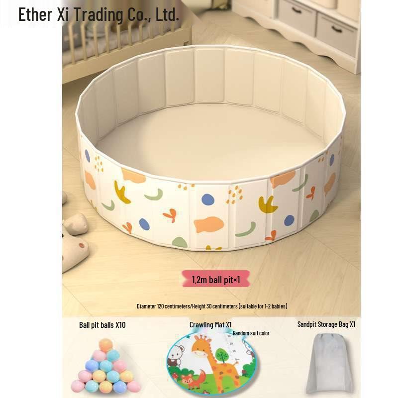 Conjunto Infantil de Arenero y Piscina de Bolas Oceánicas con Valla y Semillas de Casia Juguetes de Arena para Interior