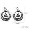 My Shape Hoop Gothic Earrings Stainless Steel Big Earring Dangle Earrings Irish Knot Women Gold Color Pendientes Gothic Jewelry