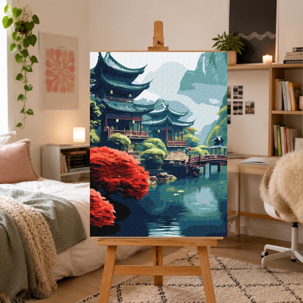 Obraz Do Malowania Po Numerach Z Ramą Poranek W Górach 50X70 Cm