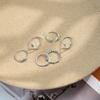 Accessories Fashion Personality Women'S Love Lips Geometric Retro Water Droplet Diamond Ring Set