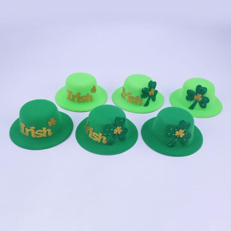 Shamrock Hat Decoration Hairpin Stylish Hat Shape Hair Clip Children Hairclip for Various Ages and Festives Occasion