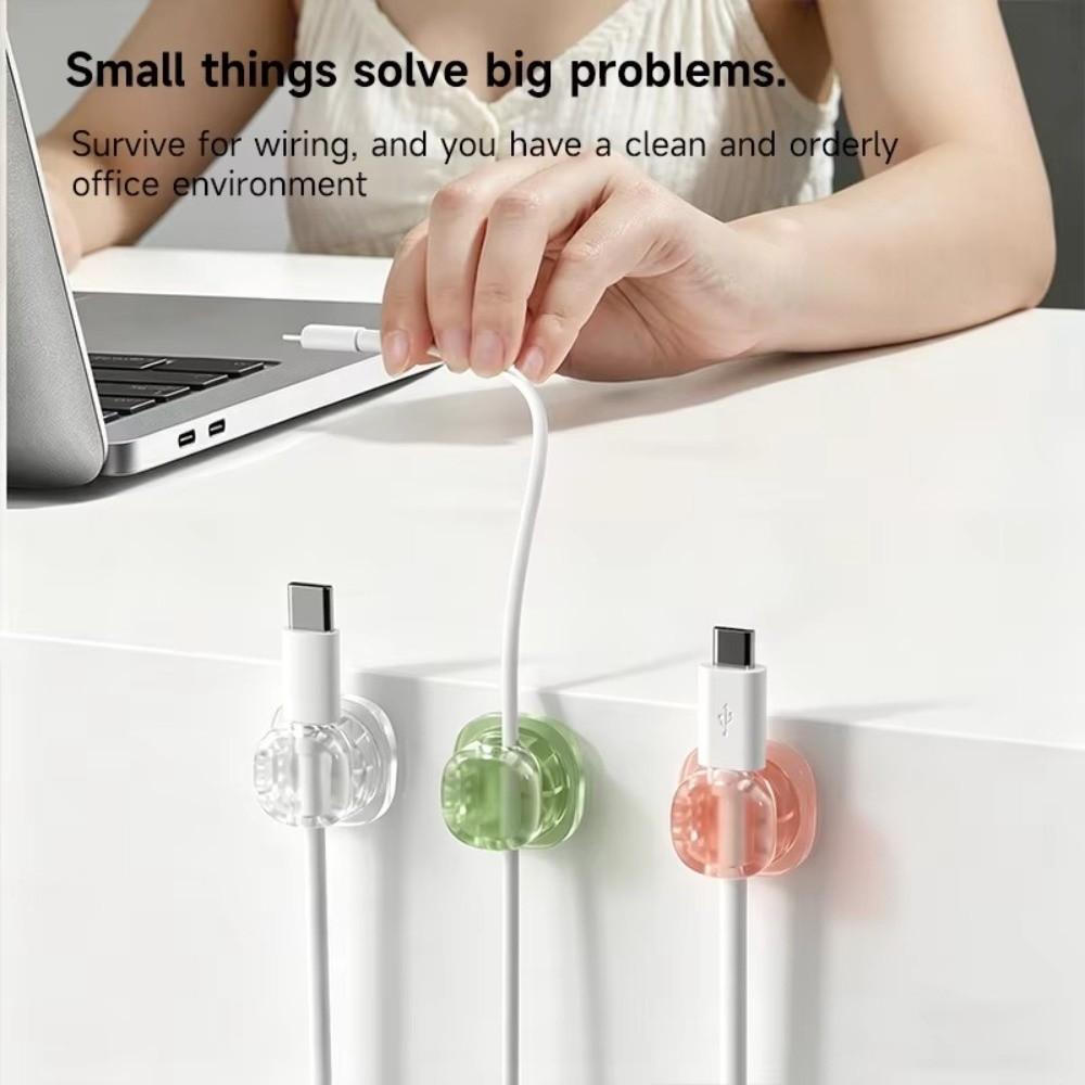 Adhesive Backed Cord Management Holder Self-Adhesive Cable Manager For Home Office