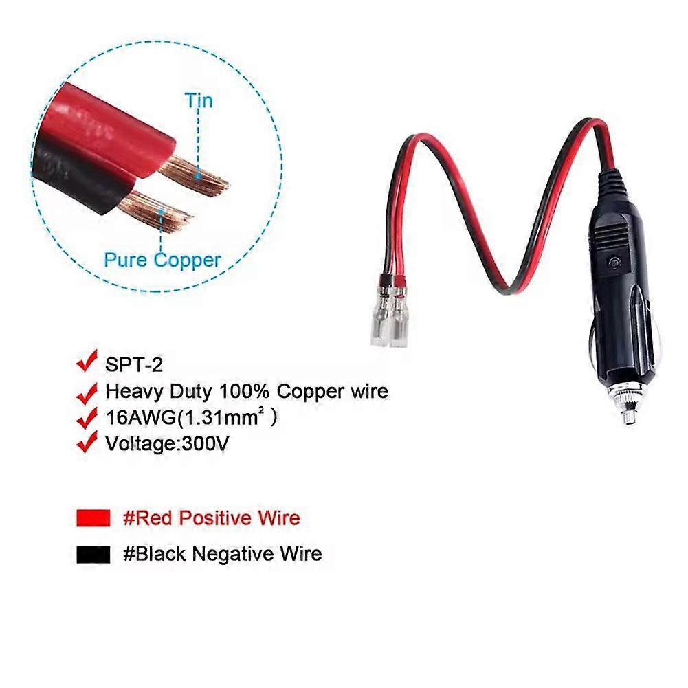 Car Cigarette Lighter Plug Wire Cigarette Lighter To Bullet Connector Wire Car Cigarette Lighter Male To Terminal Connection