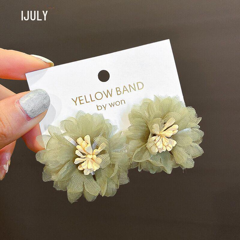 

Фиолетовые серьги-феи из сетчатого кружева в виде лепестков - Игла из серебра S925