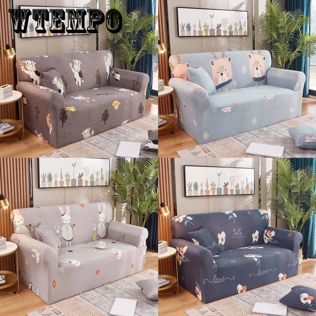 Elastic Cartoon Sofa Covers for Living Room Sofa Slip Covers 1/2/3/4 Seaters Anti Slip Universal Casual Simple Sofa Slipcover