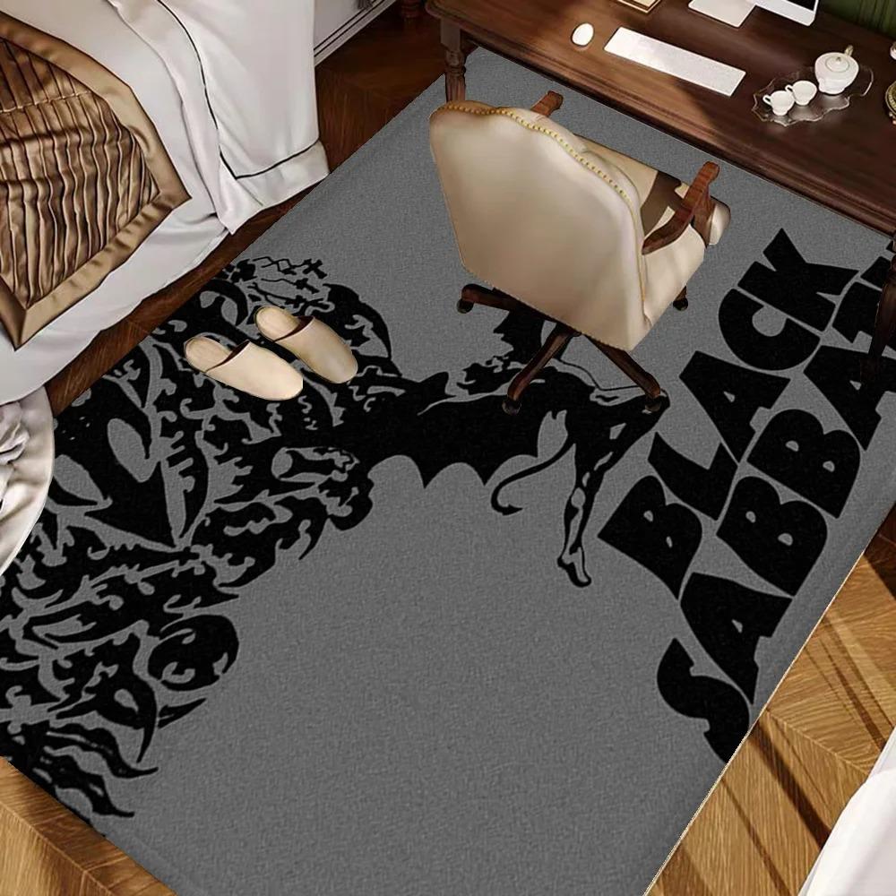 Dark Carpet Black Rock Music S-Sabbaths Kitchen Mat Kids Room Bedroom Decoration Balcony Anti-Slip Doormat Living Room