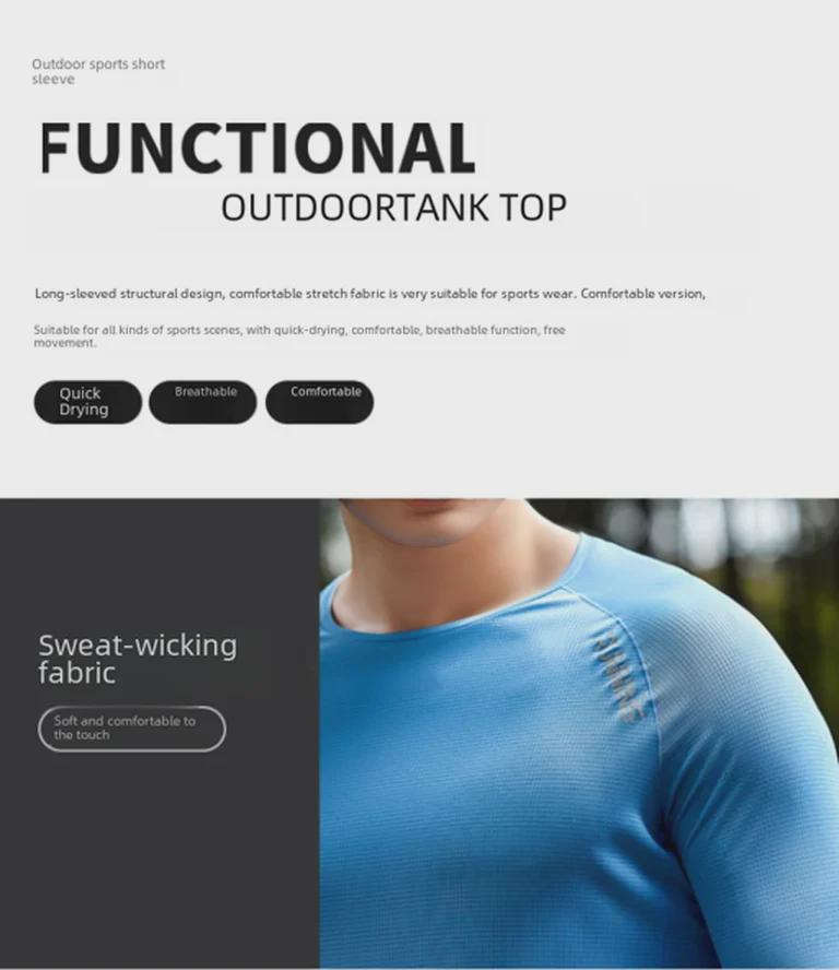 Ultra-Light Long-Sleeve Quick-Dry Running T-Shirt for Marathons