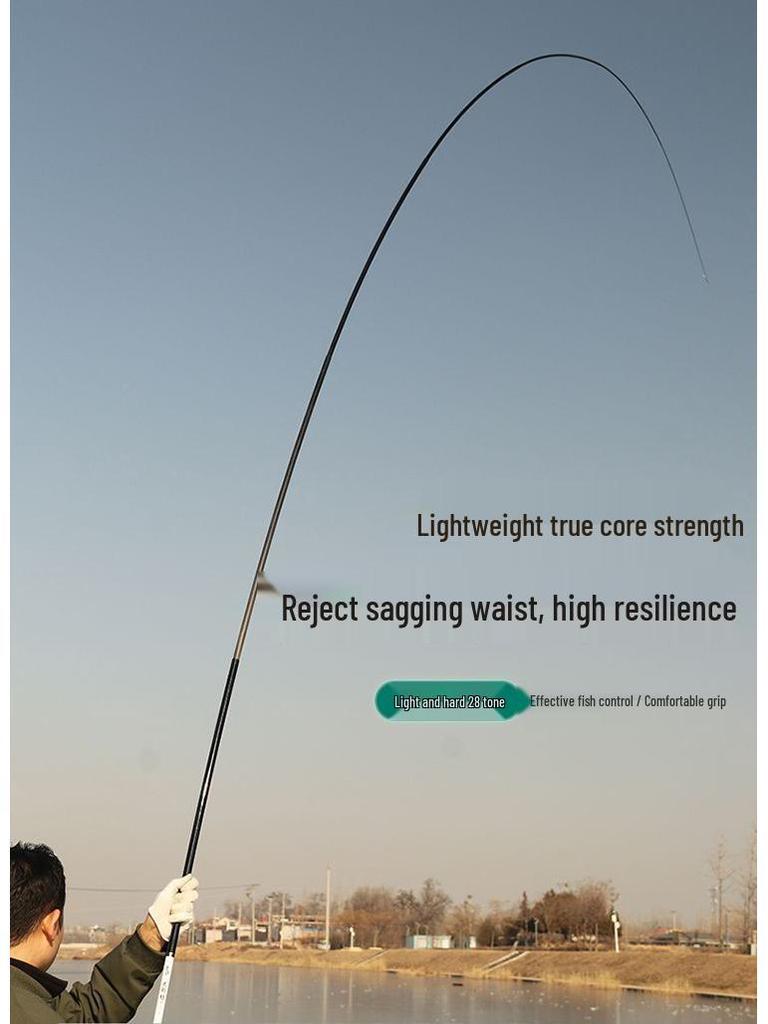 28 Tone Super Hard 4.5m Carbon Fiber Fishing Rod for Carp and Crucian Carp