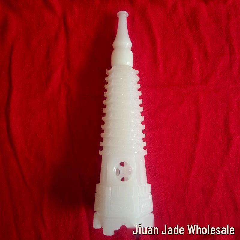 

Афганский белый нефрит 9-ярусная пагода Вэньчан