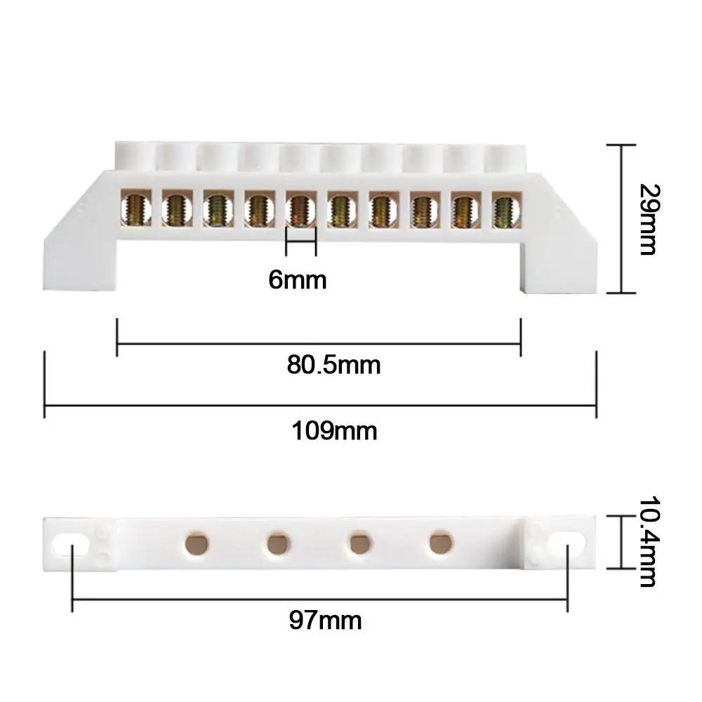 Brass Zero Row Multi-specification With Hole Screw Brass Terminal Block Grounding Terminal Block Power Distribution Cabinet