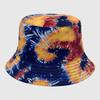 Neutral Summer Tie Dye Printed Fisherman Hat Outdoor Breathable Hat Sunshade