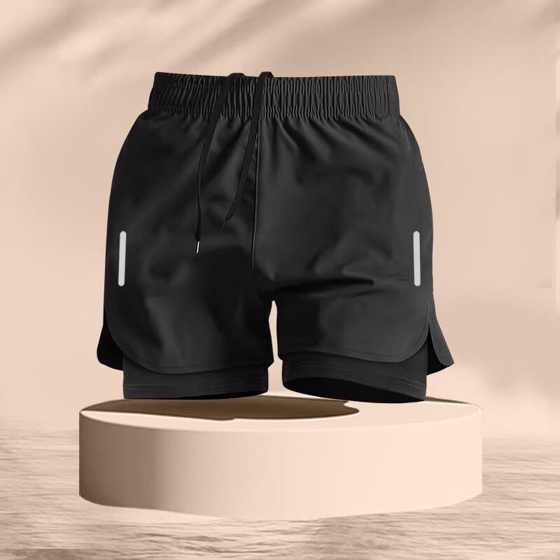 Men s Quick-Dry Anti-Exposure 2-in-1 Sports Shorts for Running, Basketball, Outdoor & Fitness L