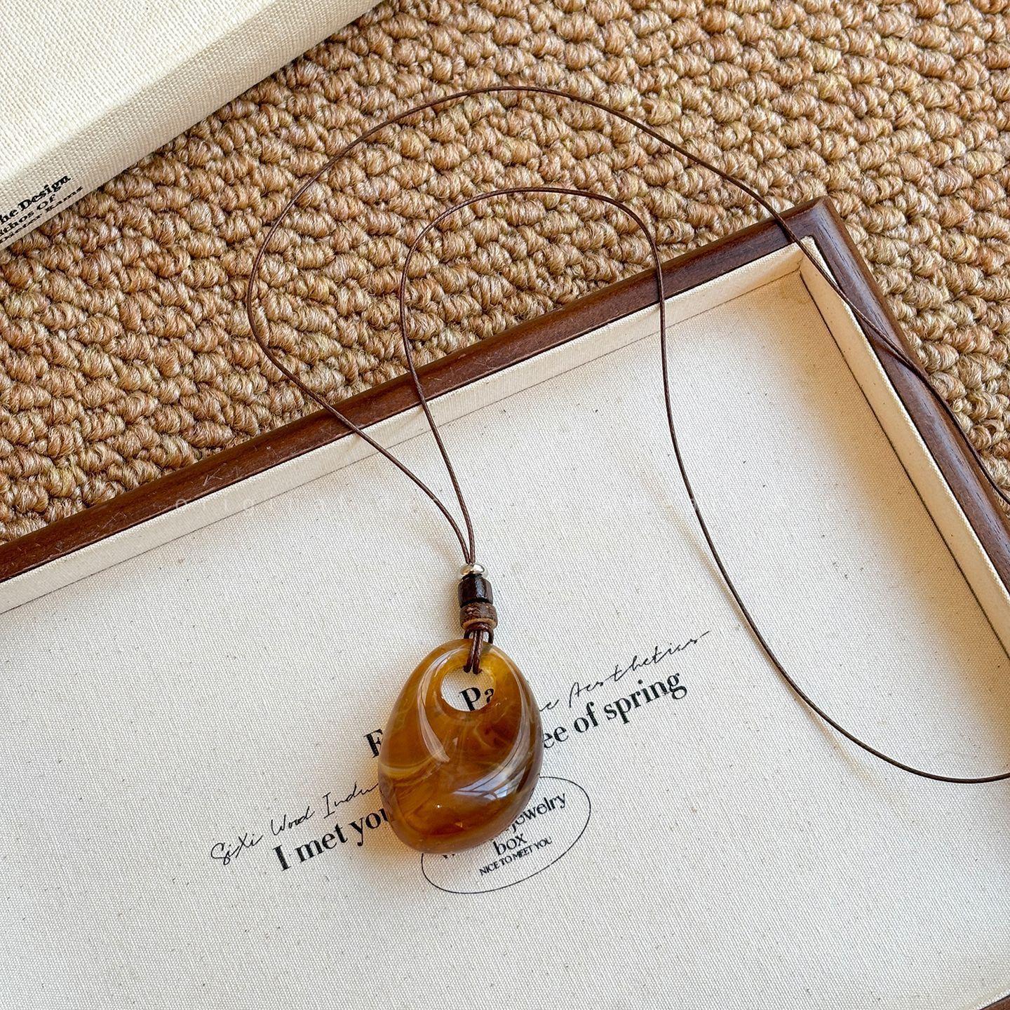 Неправильный полый кулон-мазок ожерелье женский дизайнерский длинная цепочка для свитера аксессуары