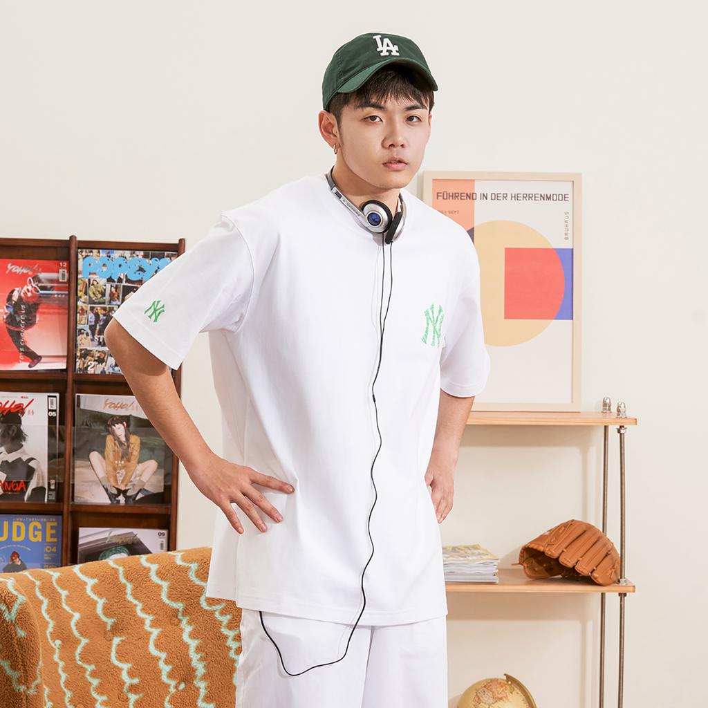 New MLB Set-in Sleeve T-Shirt Unisex White 3ATSB5033-50WHS