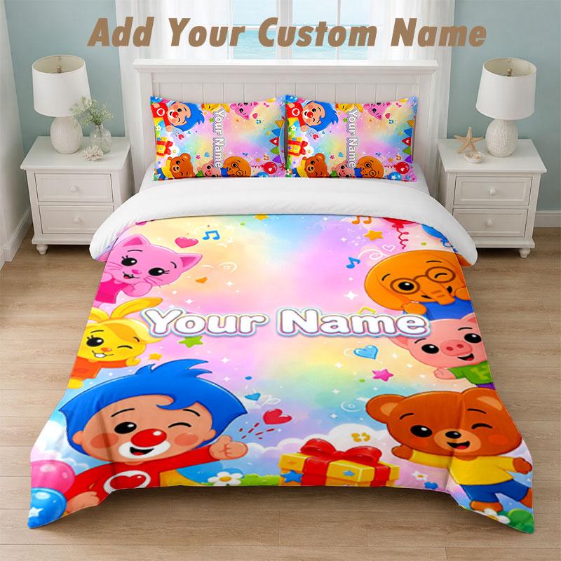 Bedding Set 1 Duvet Cover 2 Pillowcases El Payaso Plim Plim Print Soft Bed Linen Bedroom Decor