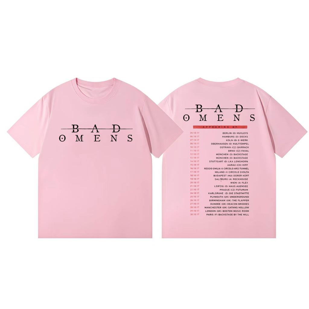 Rock Band Bad Omens Double Sided Print T Shirt Men Women Clothing Fashion Pop Music Tshirt Summer Casual Loose Cotton Tshirts