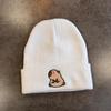 Fashion Knitted Hat With Capybara Embroidery Design Suitable For Daily Use