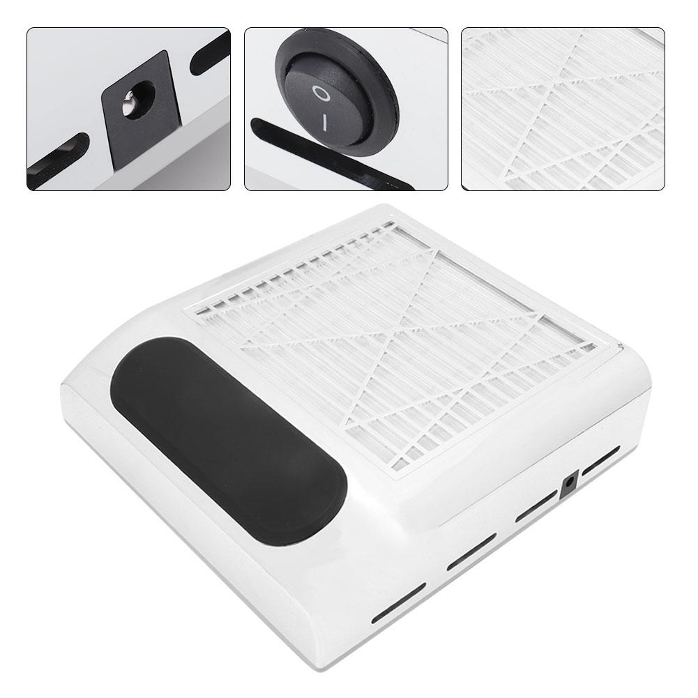 80W Nail Dust Collector Strong Suction Nail Art Vacuum Cleaner  (Silver )