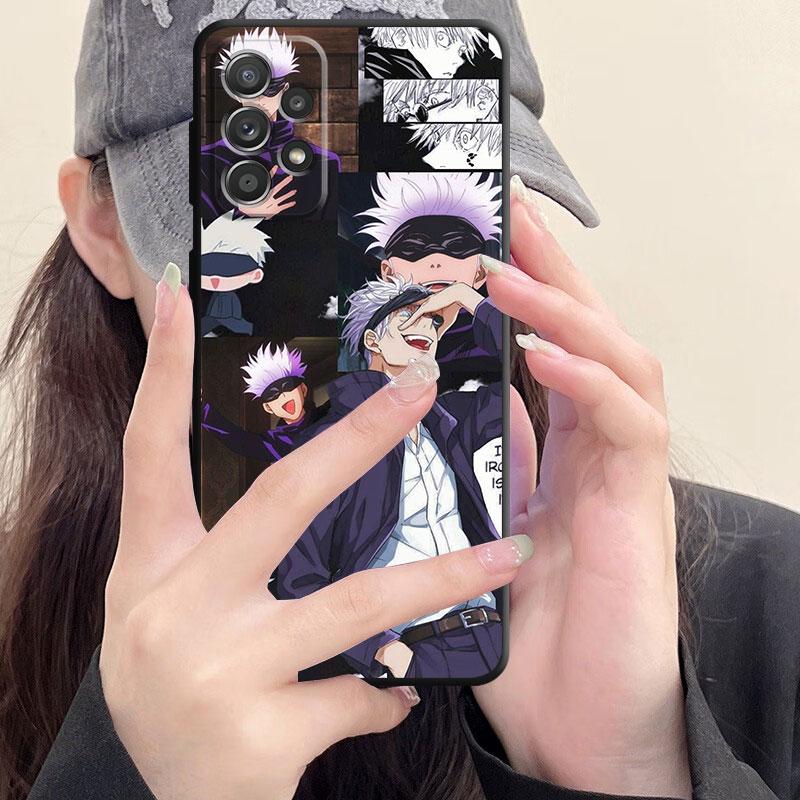 Jujutsu Kaisen Anime Cases Case For Samsung Galaxy A21s A22 A53 A72 A52 A13 A33 A32 A71 A31 A51 A23 A11 A42 Black Soft Cover