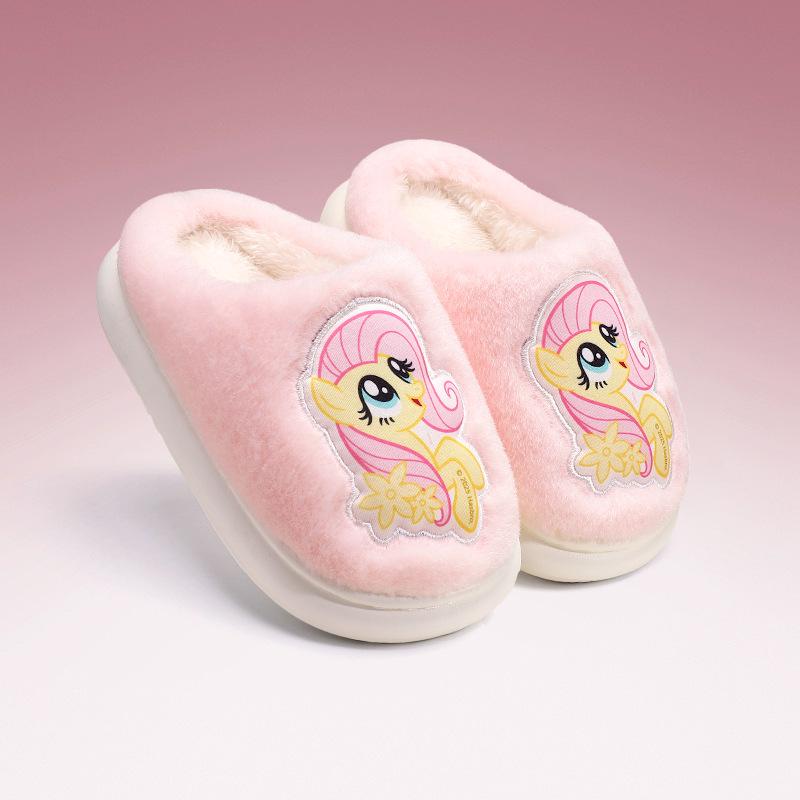 2025 Süße Cartoon-Hausschuhe für Kinder, rutschfest, aus Baumwolle - Warme Herbst-/Winter-Schuhe für Mädchen