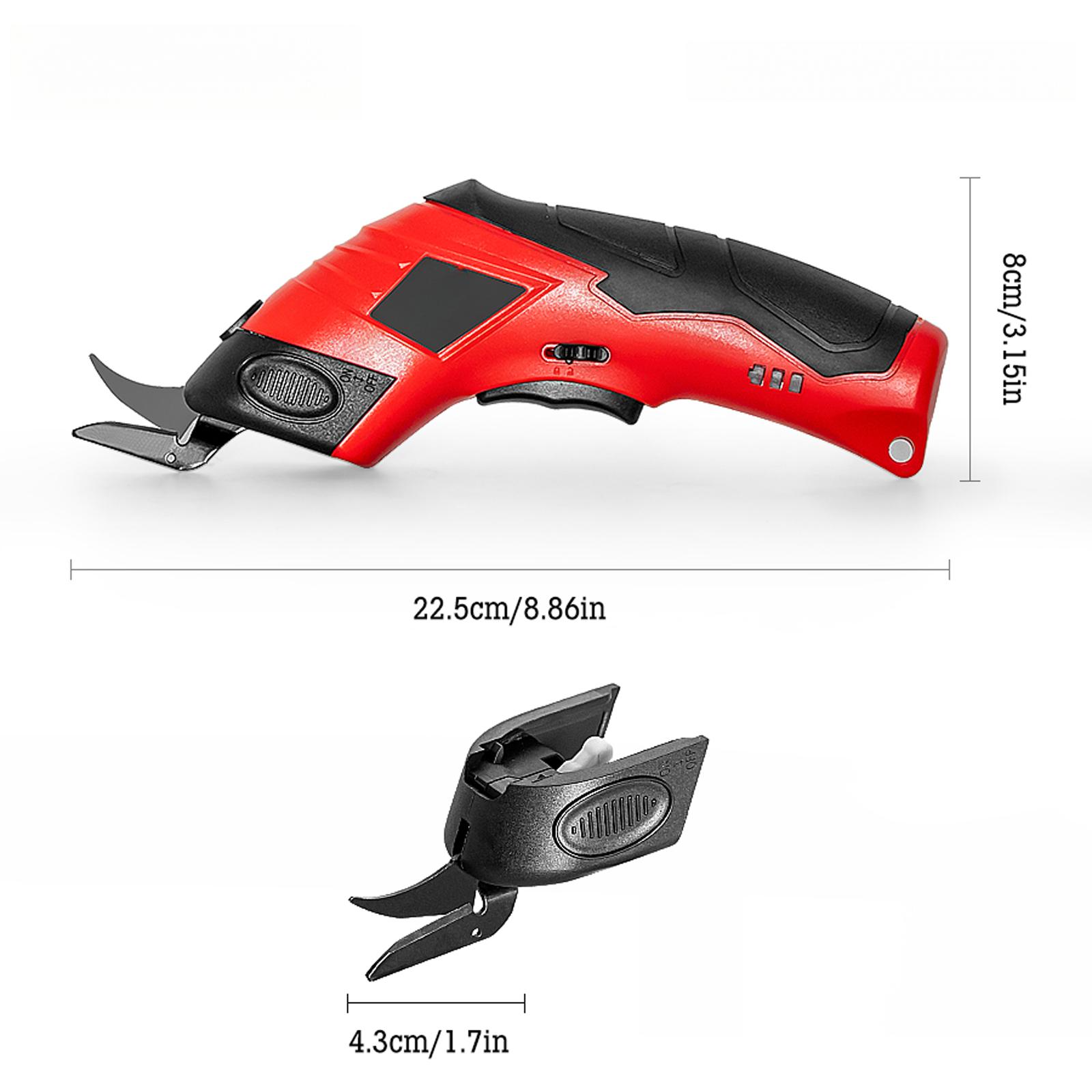 

3.6V Handheld Electric Scissors Cloth Cutting Household Fabric Machine Rechargeable Leather Rug Plastics Trimmer Cut Clipper