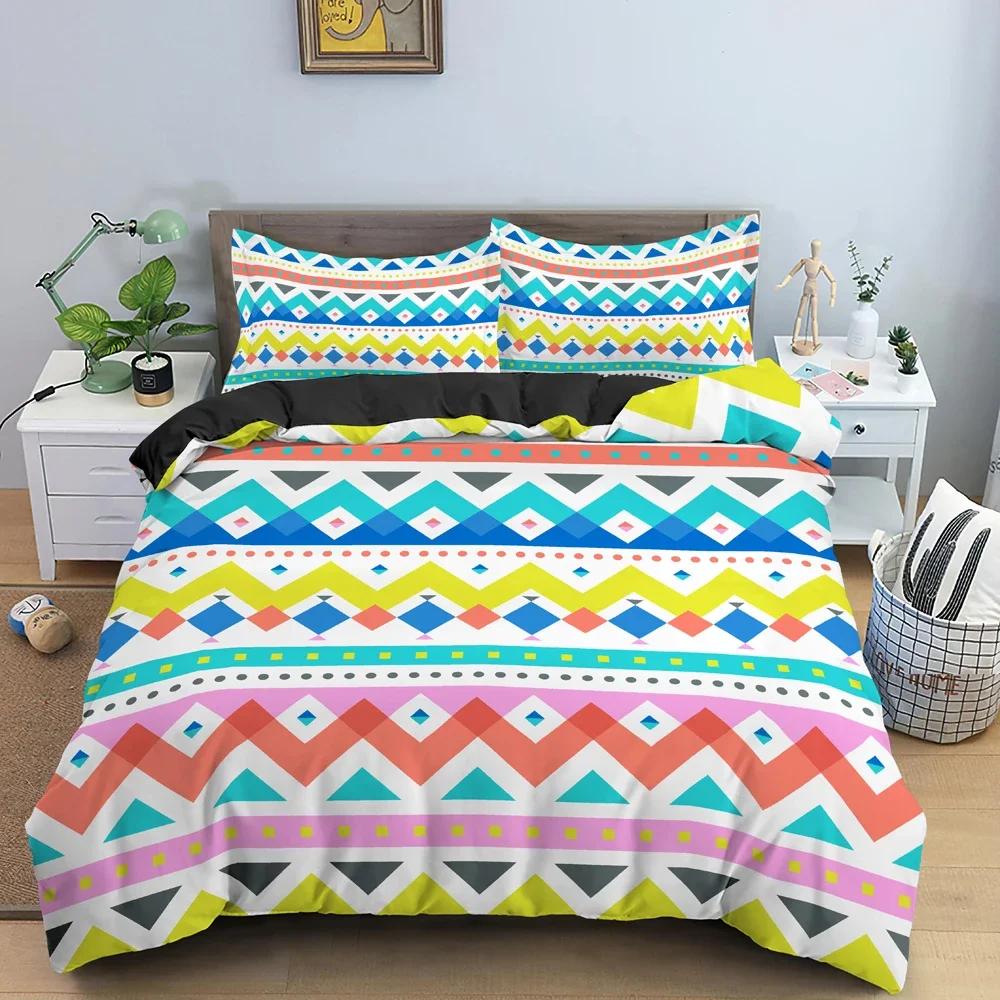 Böhmisches Bettwäscheset Ethnischer Stil Bettbezug Floral Steppdeckenbezüge Einzelbett Twin King Size Steppdeckenbezug Mit Kissenbezug 2/3-teilig