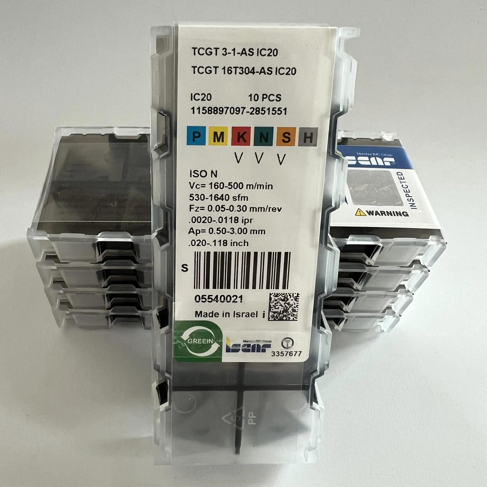 

TCGT16T304-AS IC20 Industrial indexable carbide inserts 10 Pcs