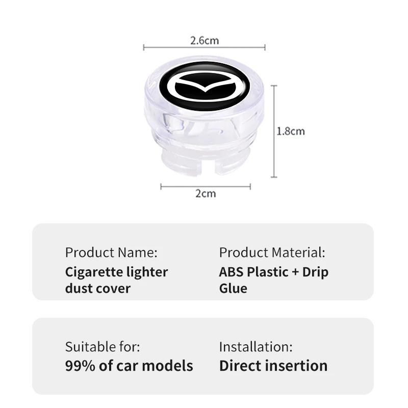 2025 Hot Car Cigarette Lighter Button Replacement Plug Dust Cover For Mazda 6 3 CX5 5 2 323 CX7 Demio Atenza Axela MX30 CX30 CX3