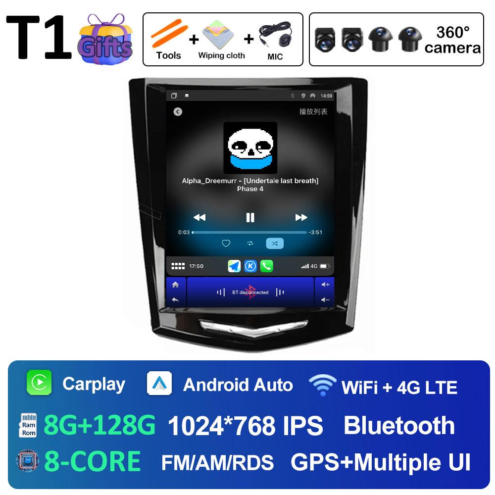 For Cadillac ATS XTS CTS SRX 2013 2014 2015 2016 DSP Stereo Wireless Carplay Android Auto 2.5D Touch Screen Head Unit No 2 din