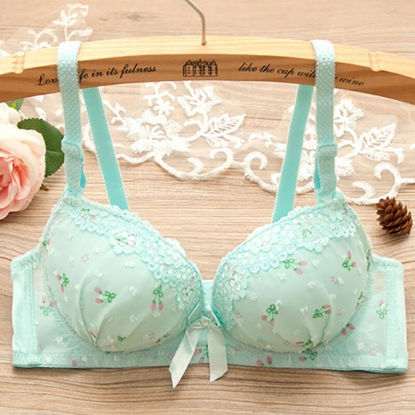 Bras for Women Brassiere Push Up Bra Padded Seamless Bralette Panties Floral Wired Breathable Thin Comfy