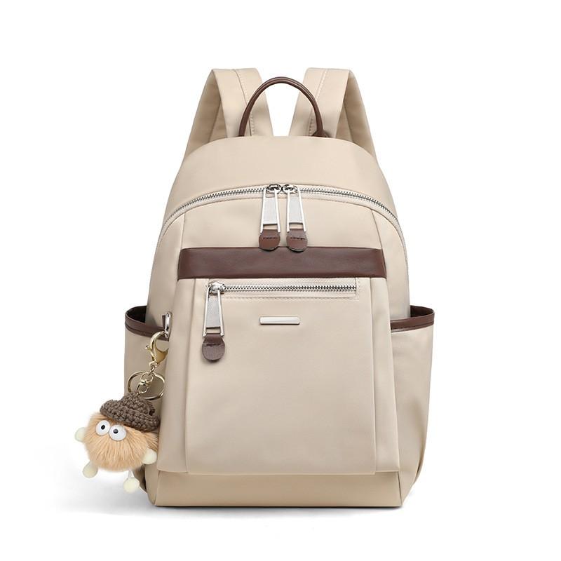 Womens Large Capacity Canvas Backpack School College Travel Daily Use Soft Zipper Urban Minimalist Style