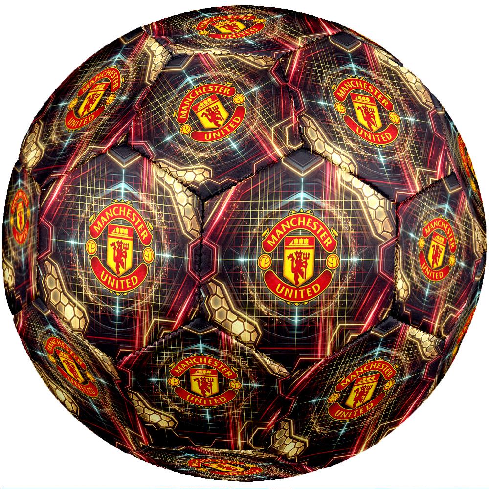 Manchester United Theme Soccer Ball Size 5 Soccer Ball Soft Touch Professional Training Football for Outdoor Sports