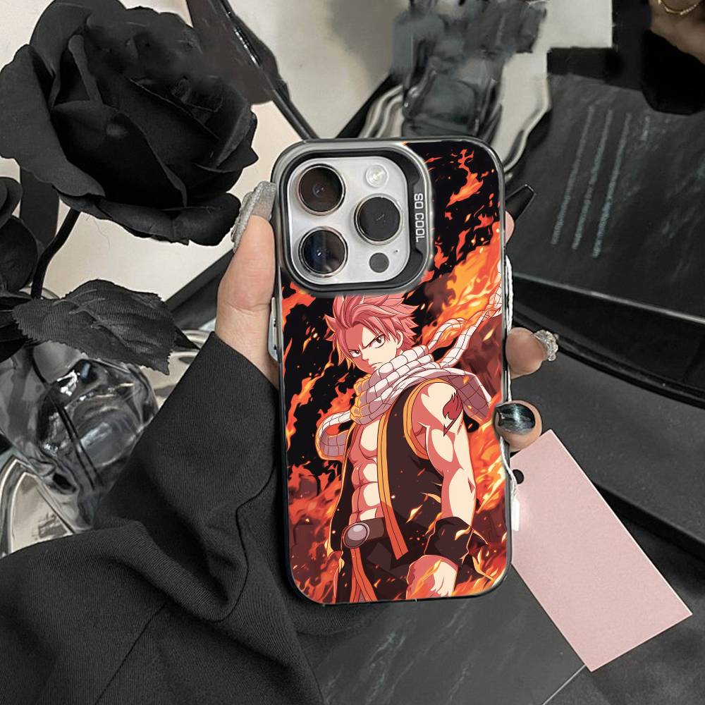 ANIME S-FAIRY TAIL Handyhülle Für IPhone 16 17 15 14 12 13 Pro Max Schwarze Farbe Stoßfeste Hülle