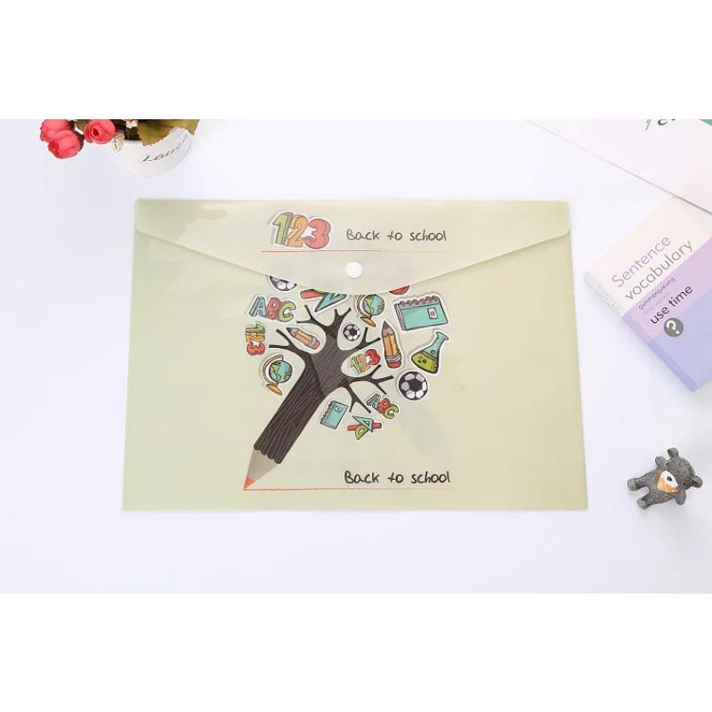 Durable Folder Snap Rabbit A4 File Case Kawaii Animal Document Organizer Storage Bag Office School Supplies Stationery Kids Gift