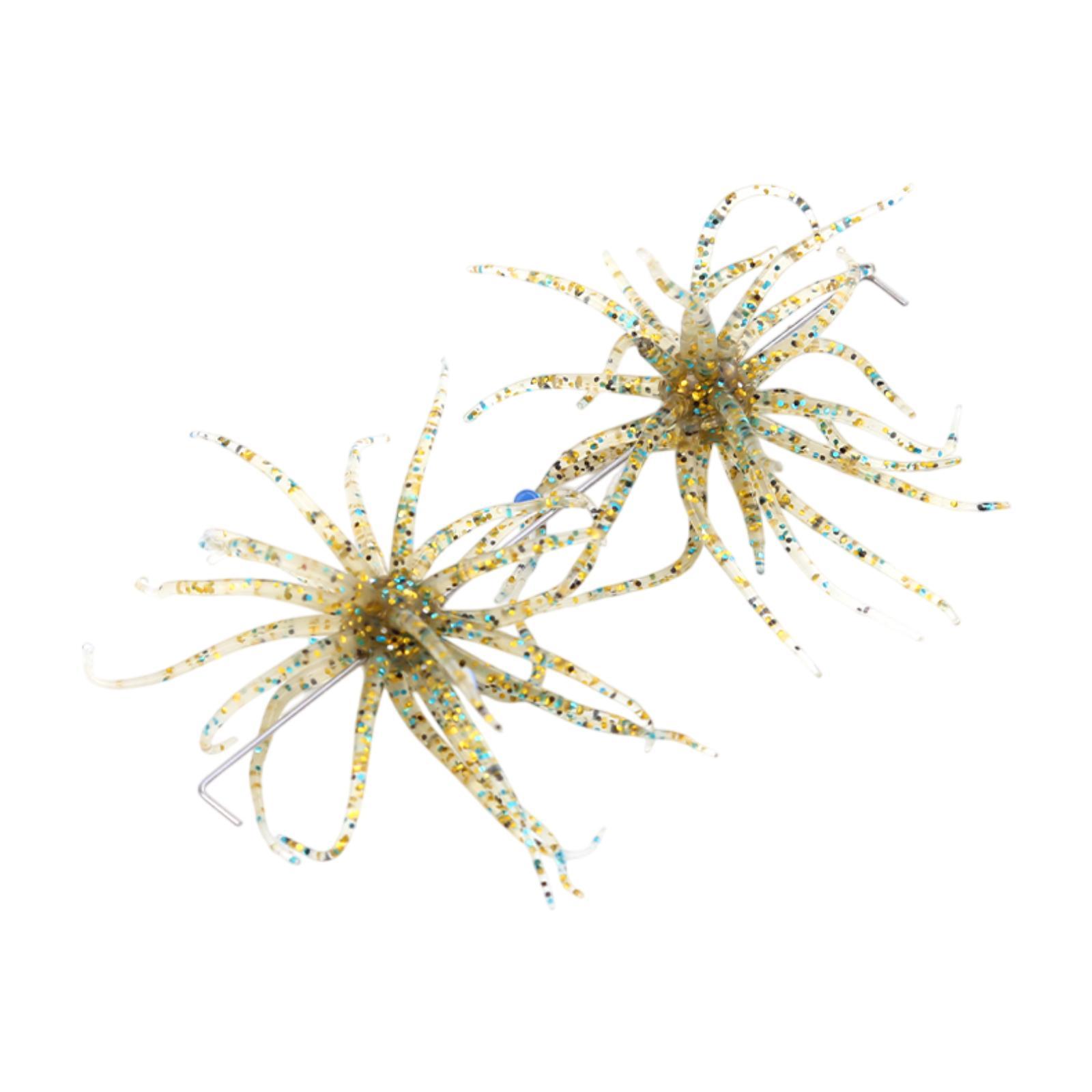 

2x Fishing Lures Trout Lures Portable Fishing Flies for Lake Snapper Panfish золотой