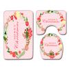 Christmas Bathroom Floor Mat Toilet Three-Piece Set