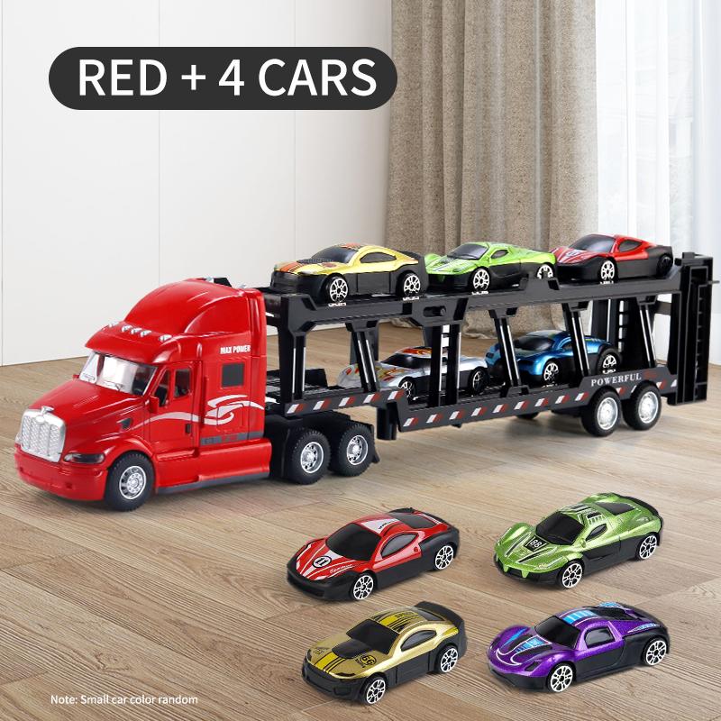 Alloy toy cars, large trucks, packaging boxes, truck transportation vehicles, boy model set toys, alloy truck head toys
