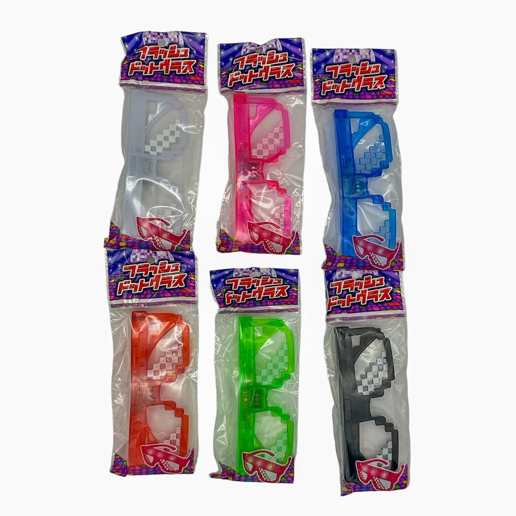 Flash Dot Glasses Colors X 2 of with Flashing Frames Toy [Tatsuya] (6 Each) [Festivals/Events/Kids' Parties/Street Stalls/Fairs] Children's