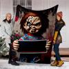 Chucky Theme Printed Blanket - Perfect for Couch, Bed, Travel & Outdoor Use | Machine Washable, Cozy & Durable.