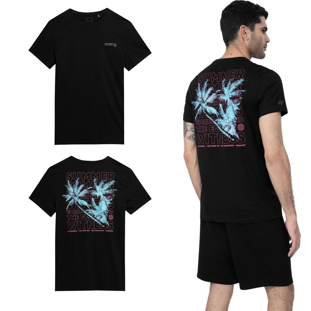 Men's 4F Black T-Shirt 4FSS23TTSHM359 M