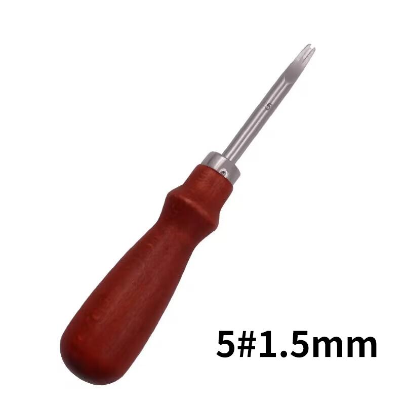 

Sewing punch with wooden handle, scraping punch tool, punching for leather bag, handmade sewing shoe repair tool, 1 pcs 1.5mm