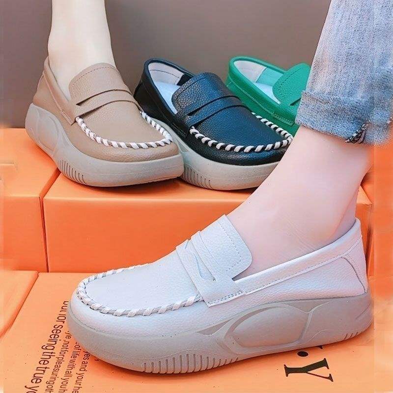 Non-slip and deodorant nurse shoes for women's 2025 new soft-soled mother, breathable and not tired, one pedal on the feet, Doudou shoes, spring and 