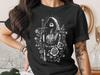 Gothic Knight T-Shirt, Dark Academia Sword and Roses Tee, Medieval Fantasy Warrior Shirt, Witchy Aesthetic Clothing, Occult Art Shirt Gift