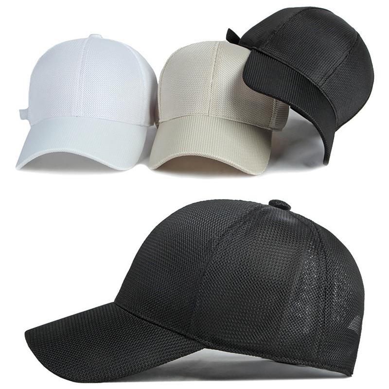 Summer Baseball Caps for Men Women Solid Hollow-out Hat Casual Outdoor Breathable Mesh Cap Travel Trucker Caps Adjustable Visor